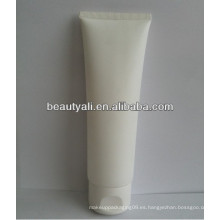 Embalaje cosmético tubo de plástico blanco con tapa tapa